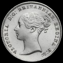 1843 Queen Victoria Young Head Silver Fourpence / Groat Obverse