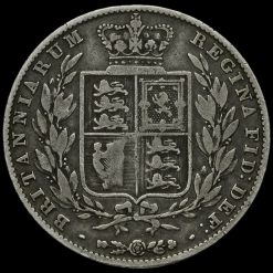 1846 Queen Victoria Young Head Silver Half Crown Reverse