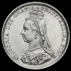 1887 Queen Victoria Jubilee Head Silver Threepence Obverse
