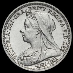 1899 Queen Victoria Veiled Head Silver Maundy Threepence Obverse