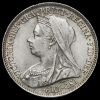 1901 Queen Victoria Veiled Head Silver Sixpence Obverse