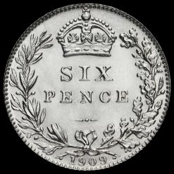 1909 Edward VII Silver Sixpence Reverse