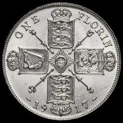 1917 George V Silver Florin Reverse