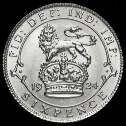 1924 George V Silver Sixpence Reverse