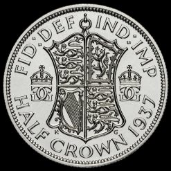 1937 George VI Silver Proof Half Crown Reverse