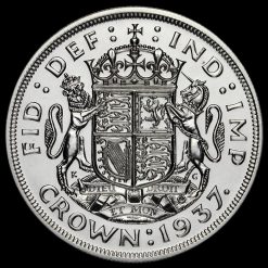 1937 George VI Coronation Silver Proof Crown Reverse