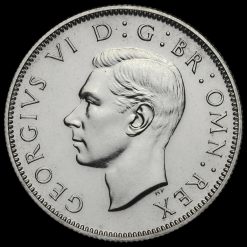 1937 George VI Silver Proof Two Shilling Coin / Florin Obverse