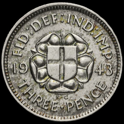 1943 George VI Silver Threepence Reverse