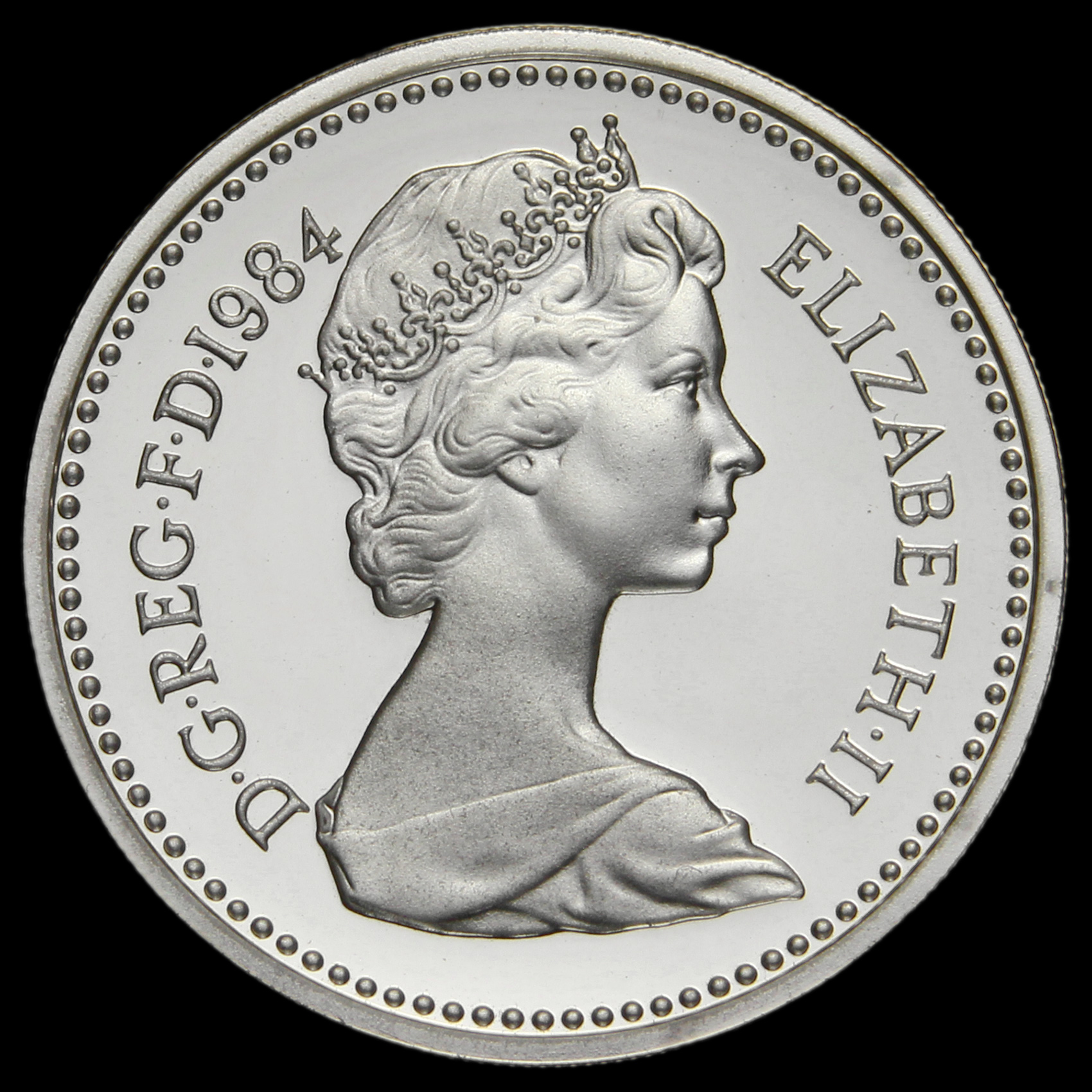 1984 Silver Proof £1 One Pound Coin, Scottish Thistle, Box, COA