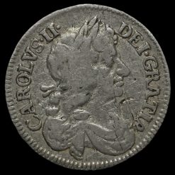 1670 Charles II Early Milled Silver Maundy Fourpence Obverse