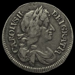 1679 Charles II Early Milled Silver Maundy Fourpence Obverse