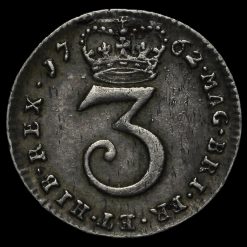 1762 George III Early Milled Silver Threepence Reverse