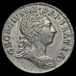 1784 George III Early Milled Silver Maundy Twopence Obverse