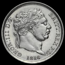1816 George III Milled Silver Shilling Obverse