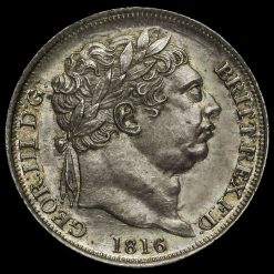 1816 George III Milled Silver Sixpence Obverse