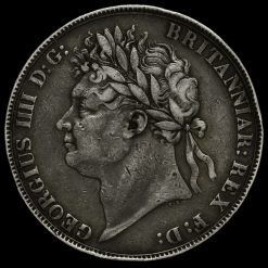 1821 George IV Milled Silver Secundo Crown Obverse