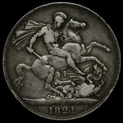 1821 George IV Milled Silver Secundo Crown Reverse