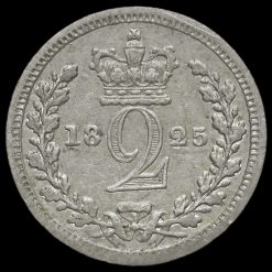 1825 George IV Milled Silver Maundy Twopence Reverse