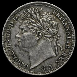1829 George IV Milled Silver Maundy Penny Obverse