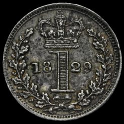 1829 George IV Milled Silver Maundy Penny Reverse