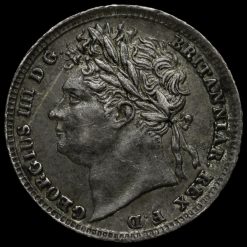 1830 George IV Milled Silver Maundy Penny Obverse