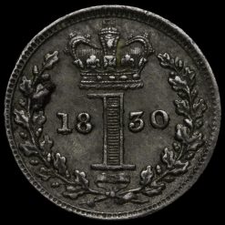 1830 George IV Milled Silver Maundy Penny Reverse