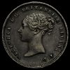 1843 Queen Victoria Young Head Silver Maundy Fourpence Obverse