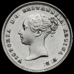 1843 Queen Victoria Young Head Silver Maundy Fourpence Obverse