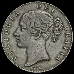 1844 Queen Victoria Young Head Silver Crown Obverse