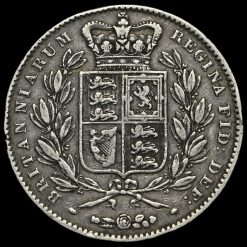 1847 Queen Victoria Young Head Silver XI Crown Reverse