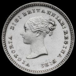 1882 Queen Victoria Young Head Silver Maundy Twopence Obverse