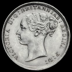 1884 Queen Victoria Young Head Silver Threepence Obverse