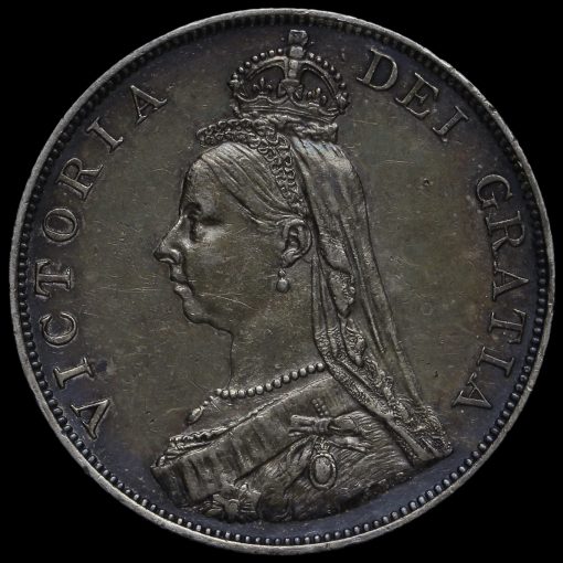 1888 Queen Victoria Jubilee Head Silver Double Florin Obverse