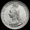 1889 Queen Victoria Jubilee Head Silver Threepence Obverse
