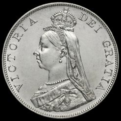 1889 Queen Victoria Jubilee Head Silver Double Florin Obverse