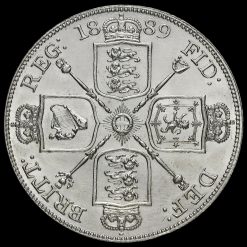 1889 Queen Victoria Jubilee Head Silver Double Florin Reverse