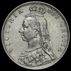 1890 Queen Victoria Jubilee Head Silver Half Crown Obverse