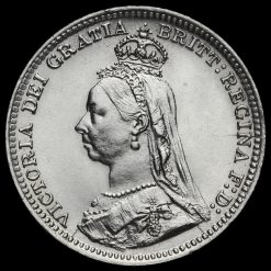 1892 Queen Victoria Silver Threepence Obverse