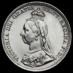 1892 Queen Victoria Silver Threepence Obverse