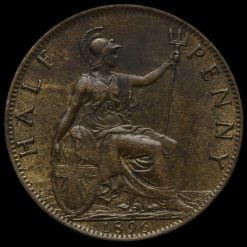 1896 Queen Victoria Veiled Head Halfpenny Reverse