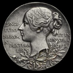 1897 Queen Victoria Official Diamond Jubilee Silver Medal Reverse