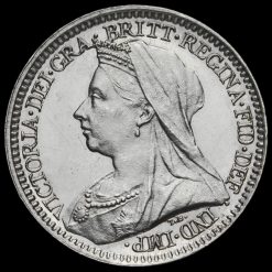 1899 Queen Victoria Veiled Head Silver Maundy Twopence Obverse