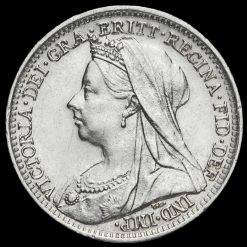 1899 Queen Victoria Veiled Head Silver Threepence Obverse