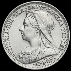 1900 Queen Victoria Veiled Head Silver Threepence Obverse