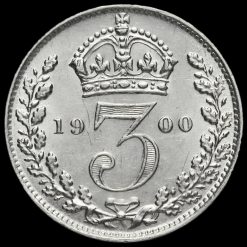 1900 Queen Victoria Veiled Head Silver Threepence Reverse