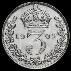 1901 Queen Victoria Silver Threepence Reverse
