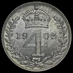 1902 Edward VII Silver Maundy Fourpence Reverse