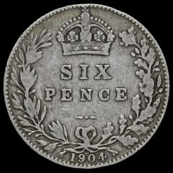 1904 Edward VII Silver Sixpence Reverse