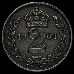 1904 Edward VII Silver Maundy Twopence Reverse