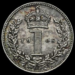 1906 Edward VII Silver Maundy Penny Reverse